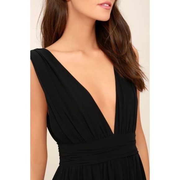 NWT Lulu's Heavenly Hues Black Maxi Dress - Picture 8 of 16